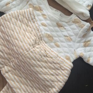 NEW Little Me & Carters Quilted Gender Neutral Baby Set with Hedgehog Design 9mo